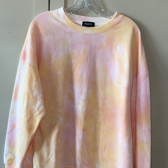 Wildfox - Oversized Pink and Orange Tie-die Sweatshirt - S - Picture 2 of 3